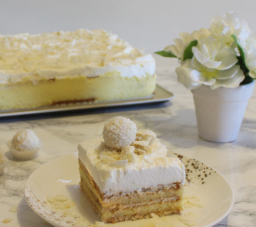 Puding kocke s keksima i kokosom