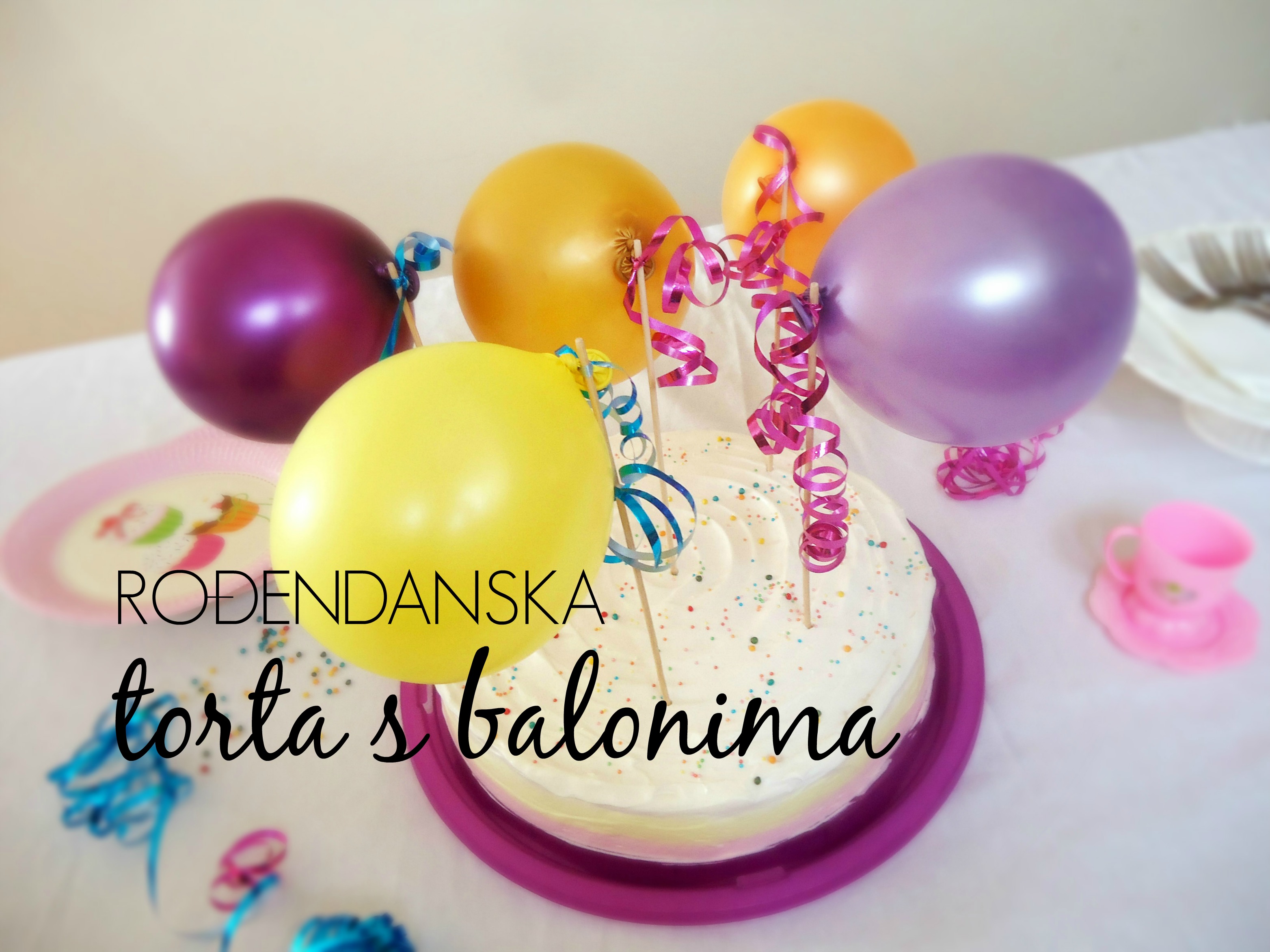 Rođendanska torta s balonima