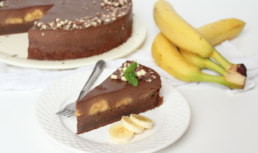 Čokoladna torta s karameliziranim bananama