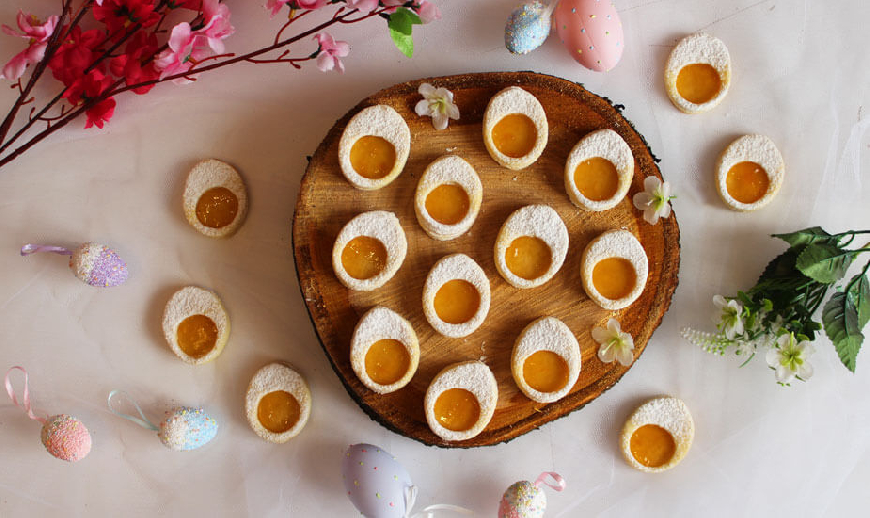Uskrsni keksi u obliku jaja linzeri recept