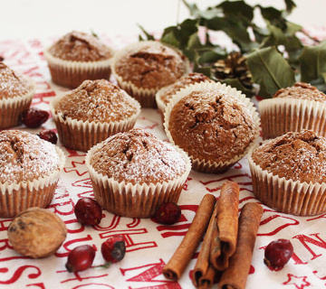 Božićni muffini sa začinima za medenjake
