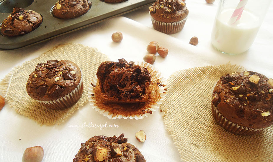 Čokoladni muffini punjeni nutellom