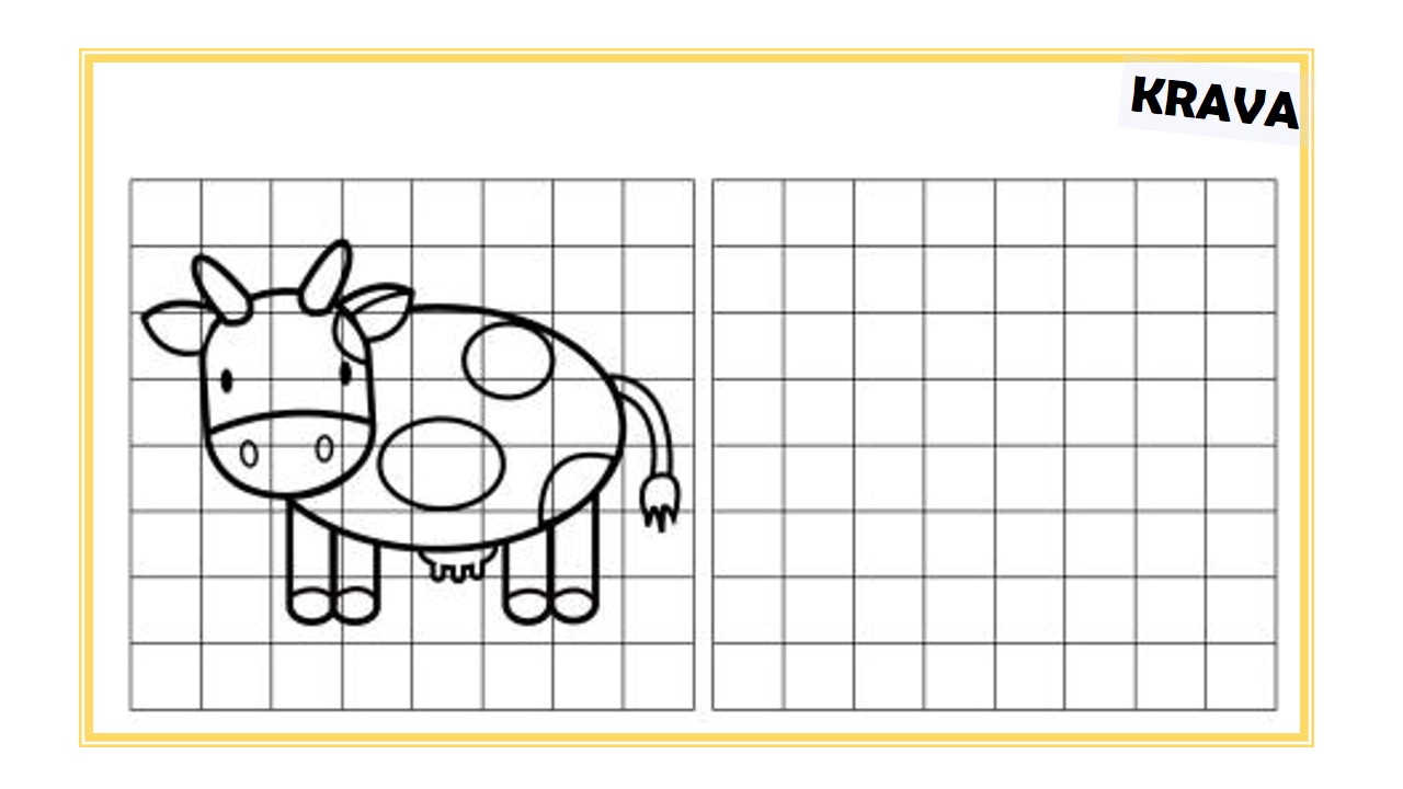 UČIMO CRTATI: Precrtajte životinjske likove uz pomoć mreže
