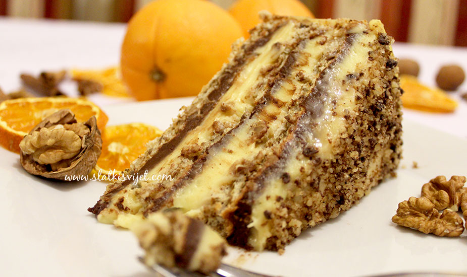 Čoko-vanilin torta s orasima