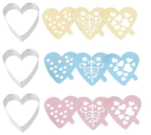 izrezivaci za kekse srca s dekorativnom sablonom online kupnja