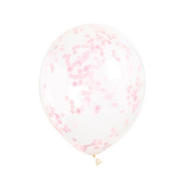 baloni s konfetima roza