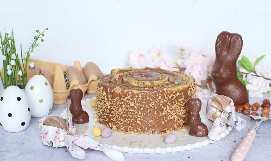 Spiralna torta s čokoladom i lješnjacima