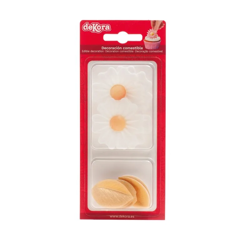 Wafer cvjetići i listići, bijelo/zlatni
