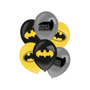 Lateks baloni Batman, 6 kom