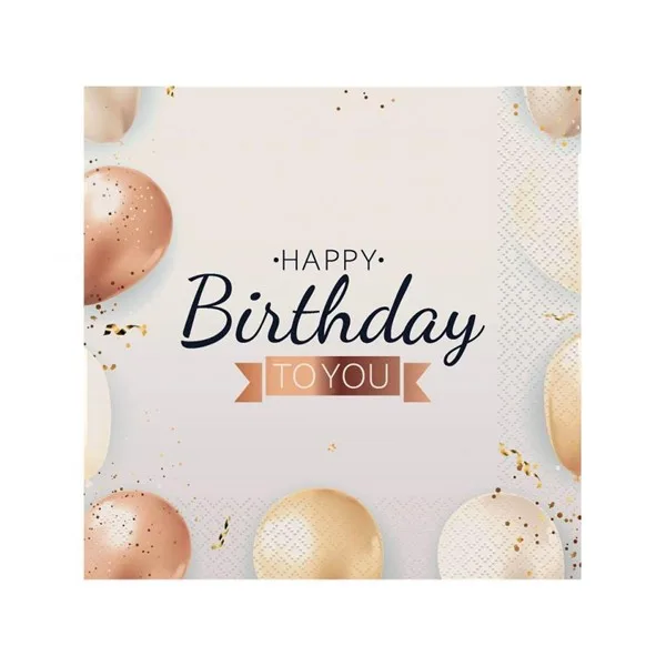 Party salvete Happy Birthday, 33*33 cm