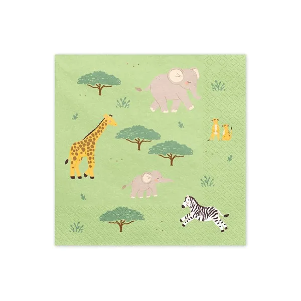 Party salvete Safari, 33*33 cm