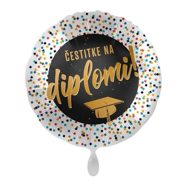 Folijski balon, Čestitke na diplomi, 43 cm