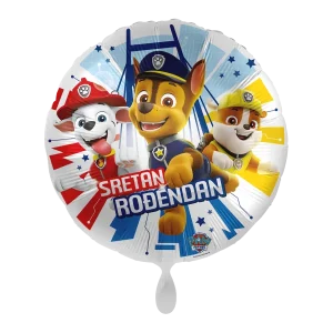 Folijski balon, Sretan rođendan, Paw Patrol, 43 cm