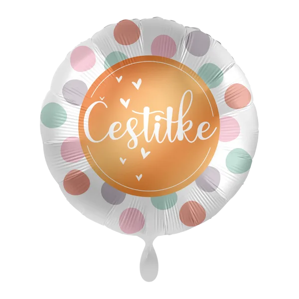 Folijski balon, Čestitke, 43 cm
