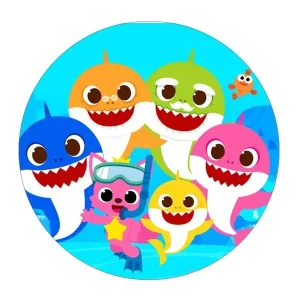 Jestiva pokrivka, okrugla, Baby Shark