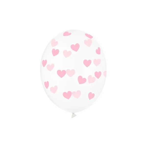 Crystal Clear baloni baby roza srca, 50 kom