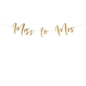 Girlanda natpis, Miss to Mrs, 18x76cm