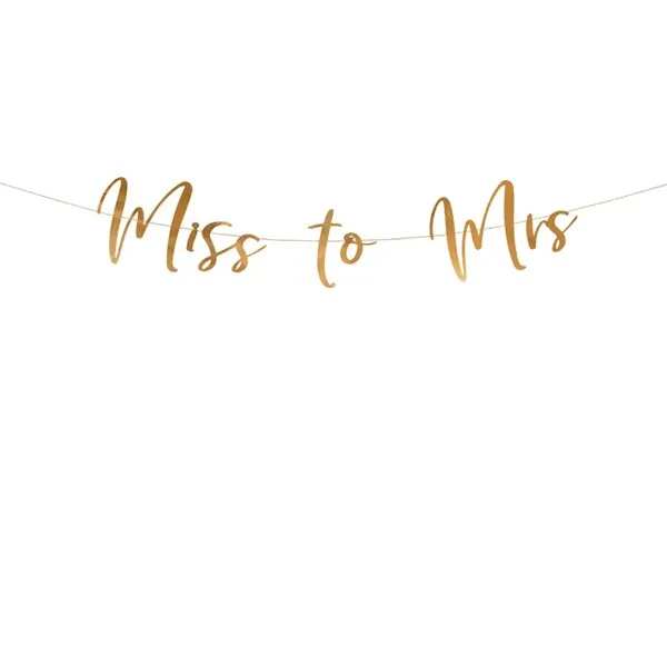 Girlanda natpis, Miss to Mrs, 18x76cm