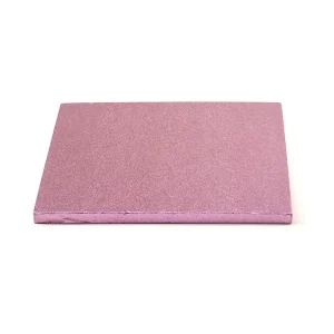 Cake board, četvrtasti, roza 25-35 cm