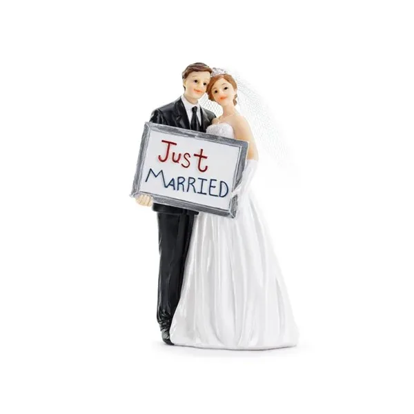 Figura za tortu mladenci Just married, 14.5cm