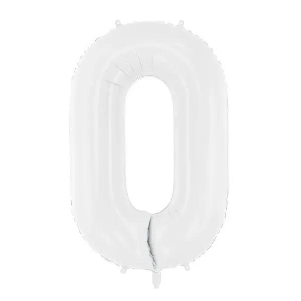 Folijski baloni brojevi 0-9, bijeli, 86 cm - Slika 2