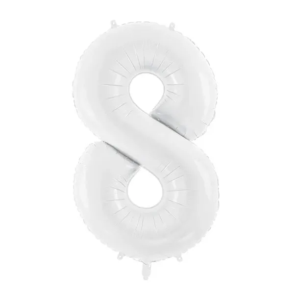Folijski baloni brojevi 0-9, bijeli, 86 cm - Slika 10