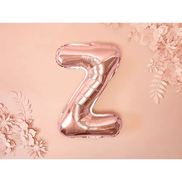 Folijski balon 35cm, slovo Z, rose gold - Slika 2