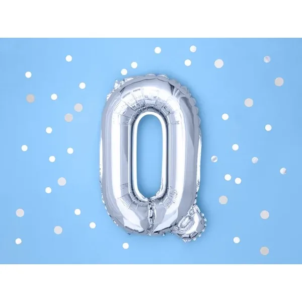 Folijski balon 35cm, slovo Q, silver - Slika 2