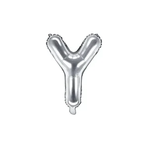 Folijski balon 35cm, slovo Y, silver