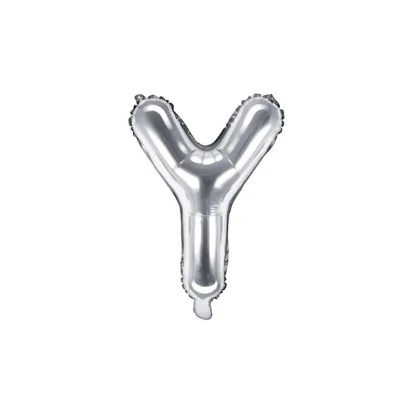Folijski balon 35cm, slovo Y, silver