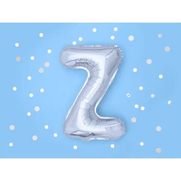 Folijski balon 35cm, slovo Z, silver - Slika 2