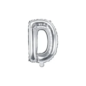 Folijski balon 35cm, slovo D, silver