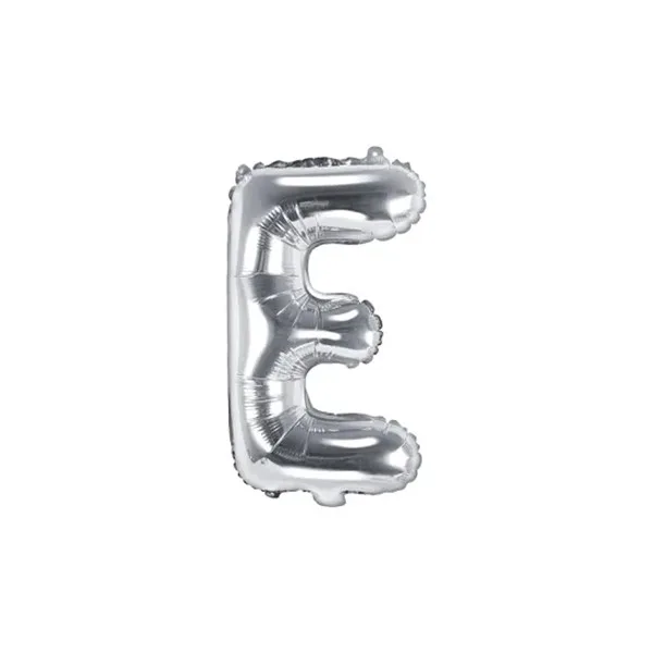 Folijski balon 35cm, slovo E, silver