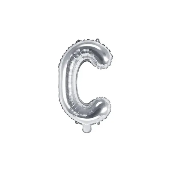 Folijski balon 35cm, slovo C, silver