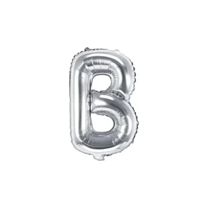 Folijski balon 35cm, slovo B, silver