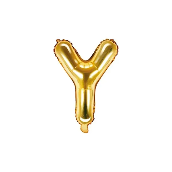Folijski balon 35cm, slovo Y, gold