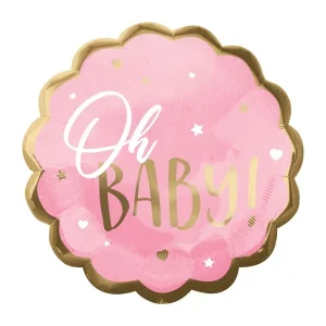 Folijski balon Oh baby roza, 55 cm