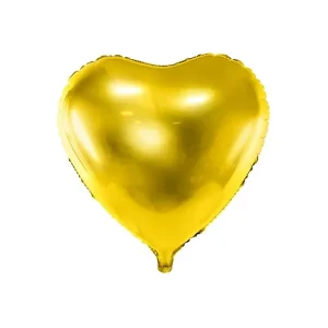 Folijski balon srce, zlatno, 61 cm