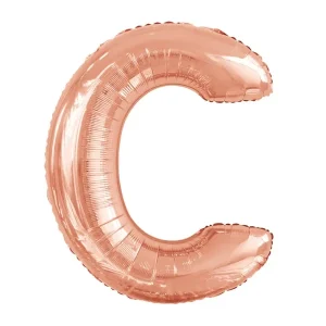 Folijski balon 80cm, slovo C, rose gold