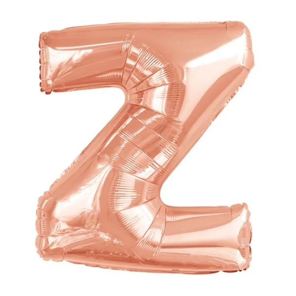 Folijski balon 80cm, slovo Z, rose gold