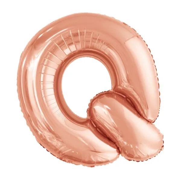 Folijski balon 80cm, slovo Q, rose gold