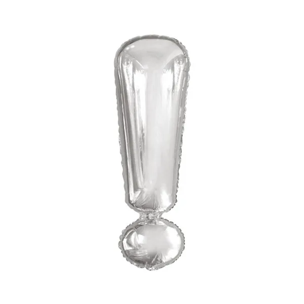 Folijski balon 80cm, znak !, silver