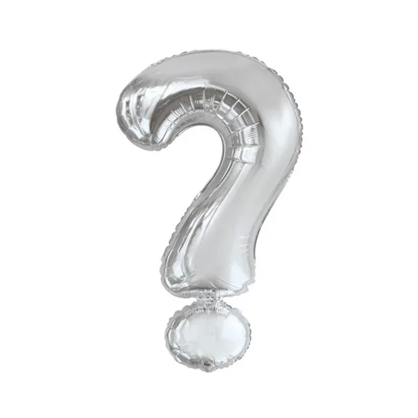 Folijski balon 80cm, znak ?, silver