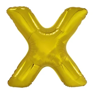 Folijski balon 80cm, slovo X, gold