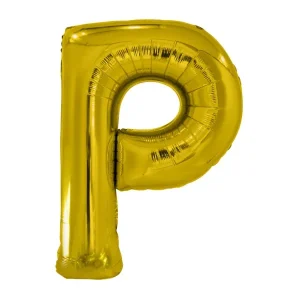 Folijski balon 80cm, slovo P, gold