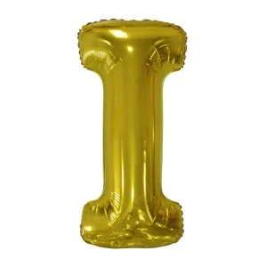Folijski balon 80cm, slovo I, gold