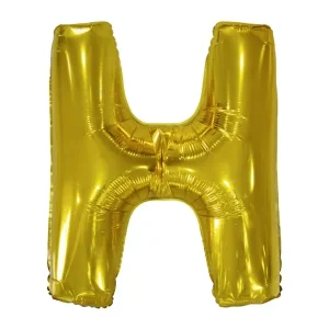 Folijski balon 80cm, slovo H, gold