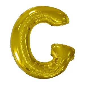 Folijski balon 80cm, slovo G, gold