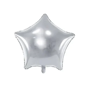Folijski balon zvijezda, srebrni, 48 cm