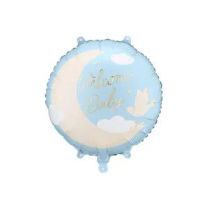 Folijski balon Welcome Baby plavi, 35 cm